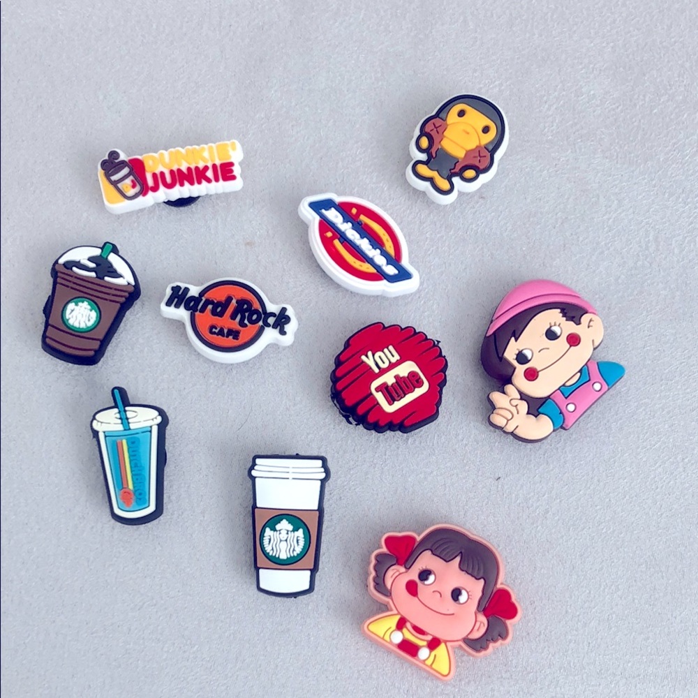 Coffee, YouTube, Dickies Shoe Charms Set